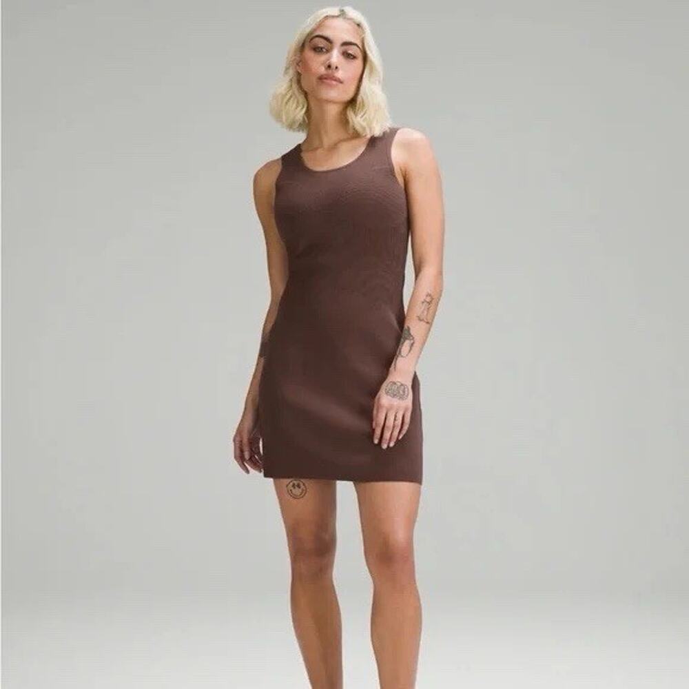 Lululemon Women’s Tight-Fit Knit Tank Dress Java Brown XS